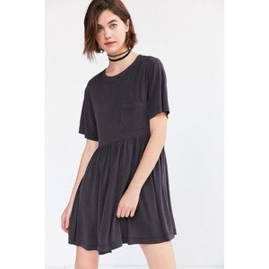 Silence + Noise Cupro Babydoll Mini Tee Dress